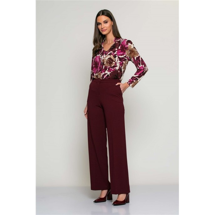Batida blouson Shirt vhals Magenta Blossom